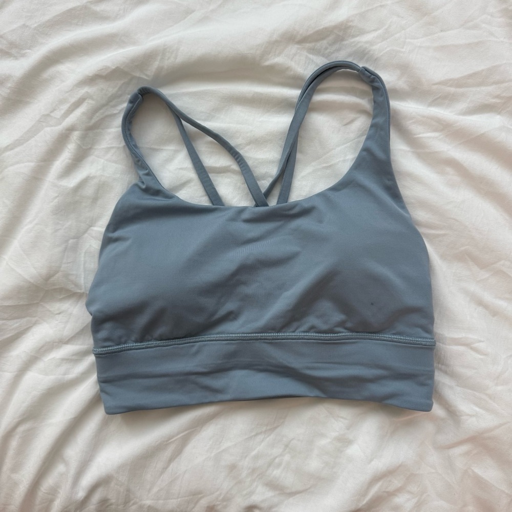 Lululemon Energy Longline Bra Sky Blue Sports Bra